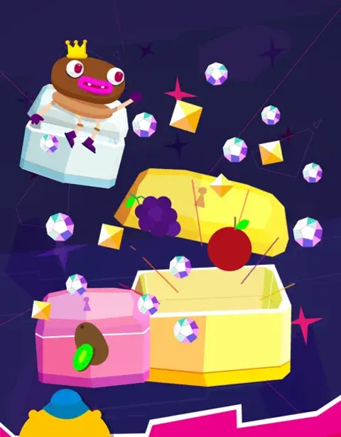 Wokamon: a reward chest bursting with crystals